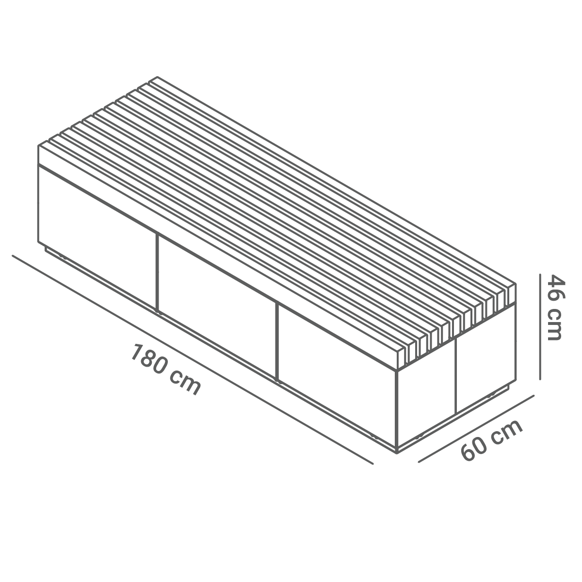 Dimensiunile bancului Quadro 02.476