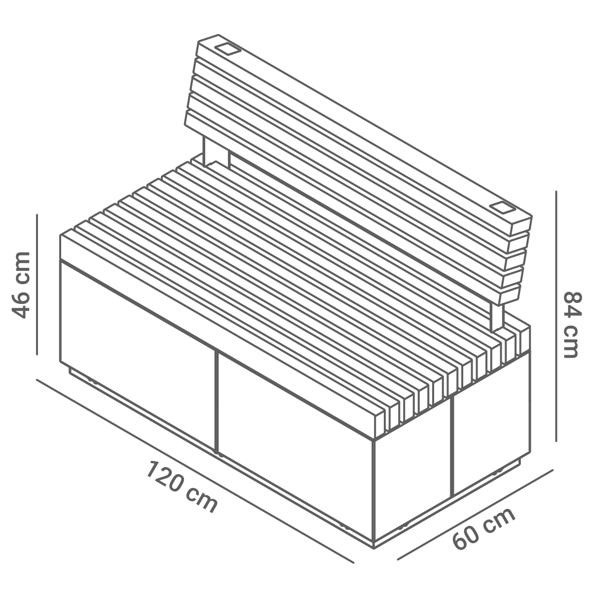 Quadro bench 02.076.1 | dimensiuni