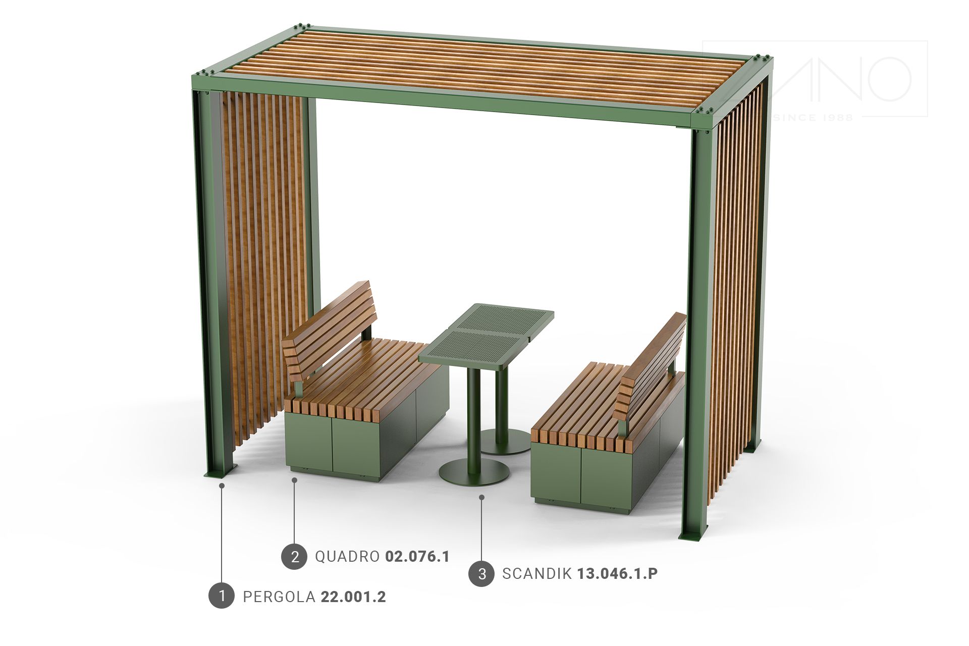 Set de mobilier Quadro, Scandik, Pergola