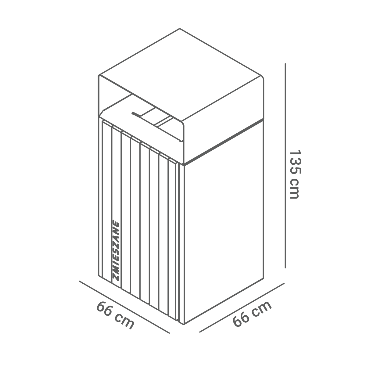 Coș de gunoi Quadro 03.076.1 | Dimensiuni