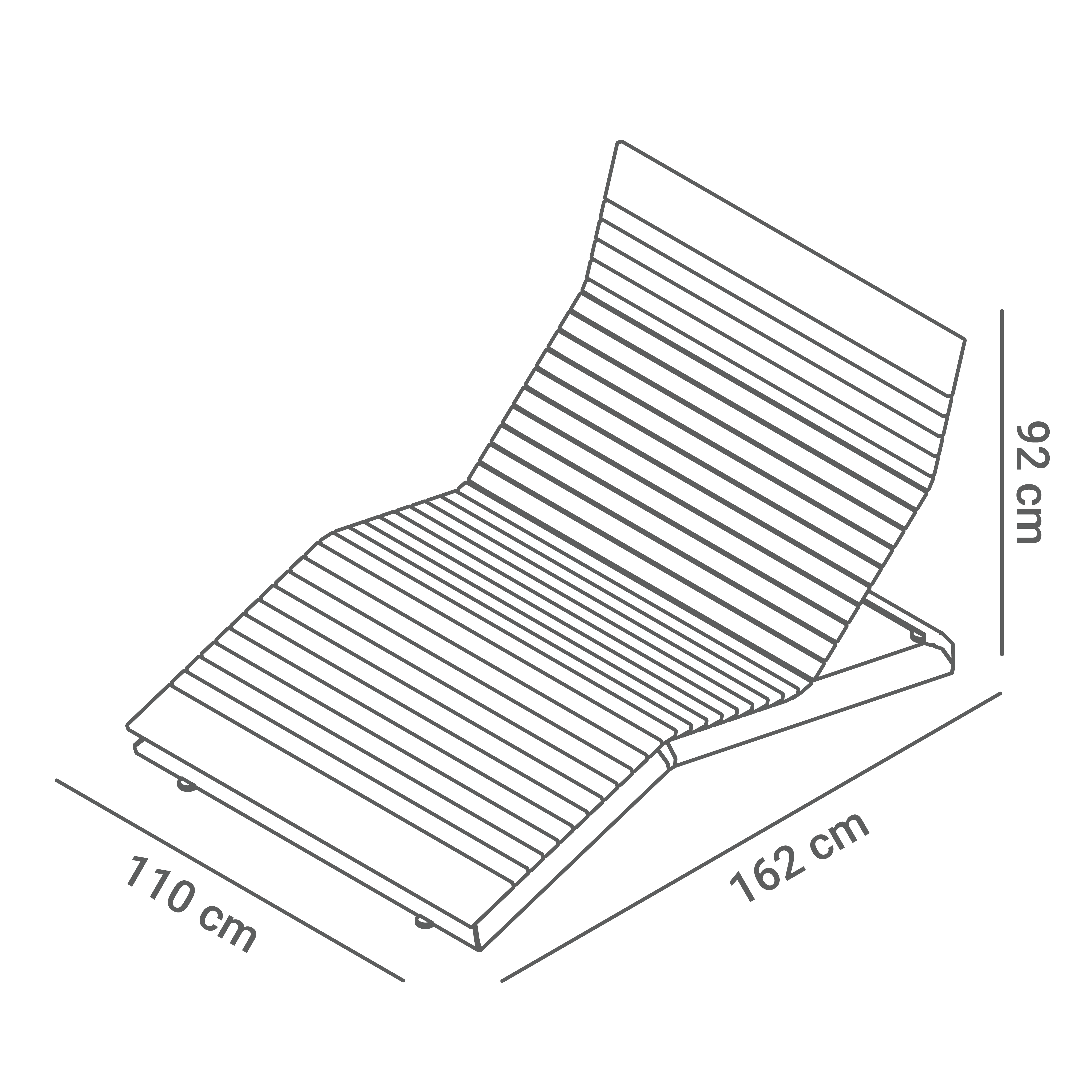 Șezlong Stilo 02.548.1 - dimensiuni