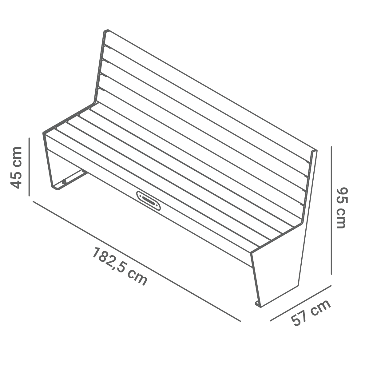 Bancă Simple 02.024.2 dimensiuni